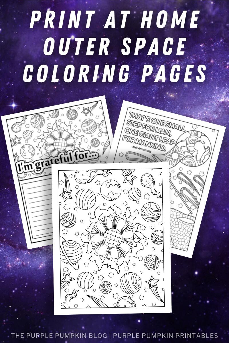 Print at Home Outer Space Coloring Pages