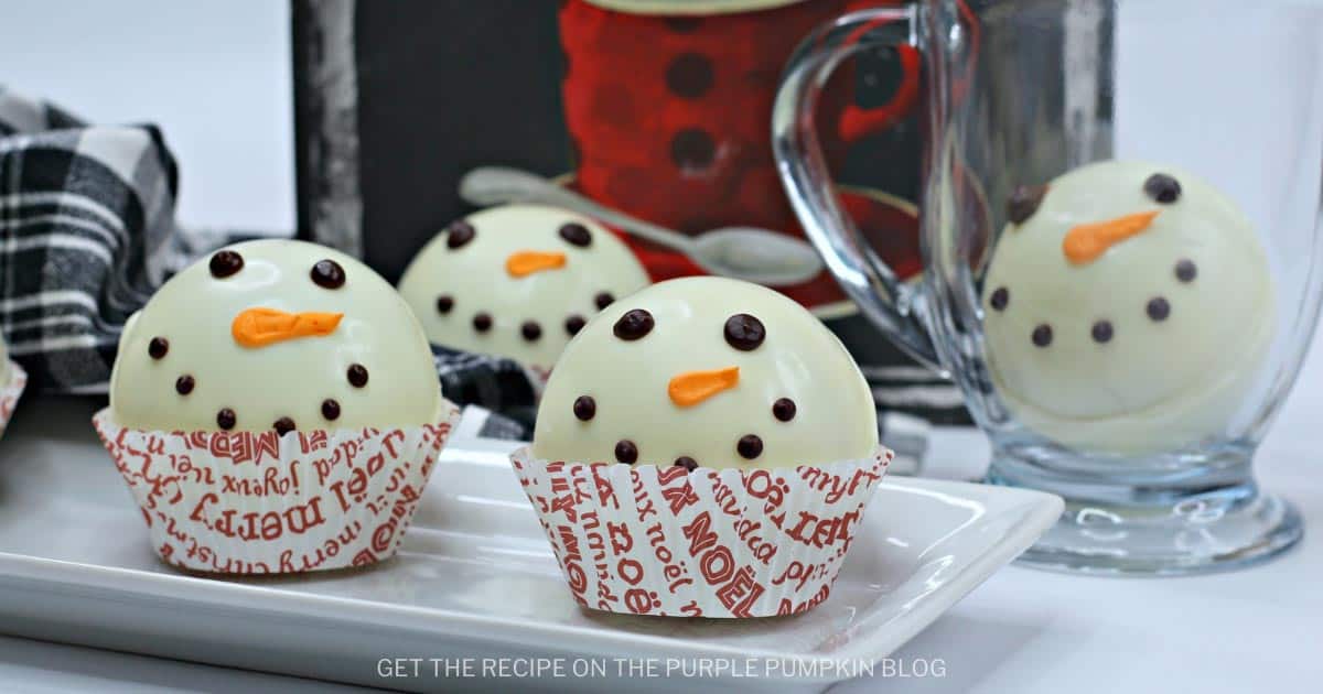 Fun To Make White Chocolate Snowman Hot Cocoa Bombs