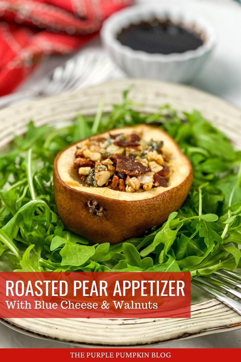 Roasted Pear Appetizer with Blue Cheese and Walnuts