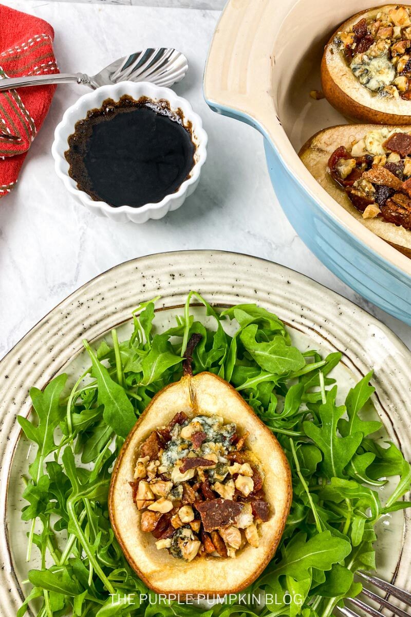 Roasted Pears with Blue Cheese