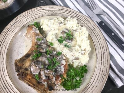 Slow Cooker Pork Chops with Mashed Potatoes