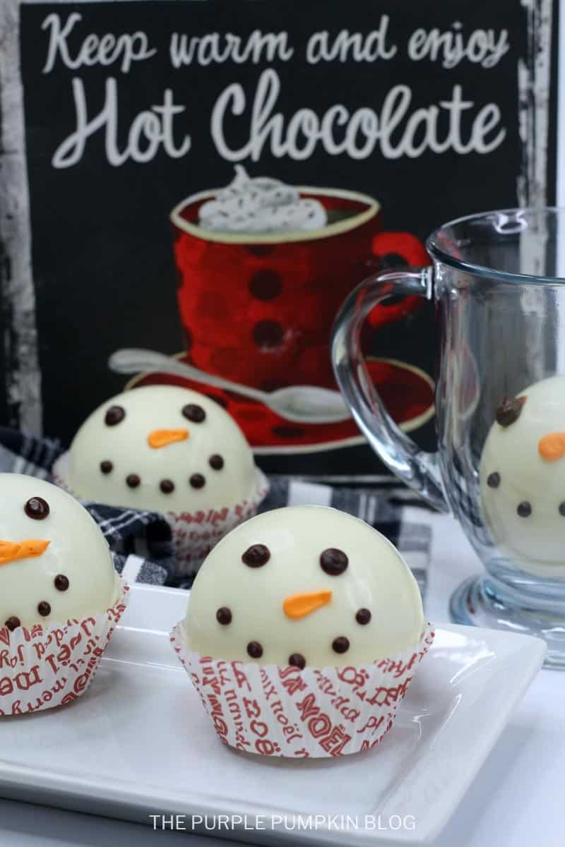 Fun To Make White Chocolate Snowman Hot Cocoa Bombs