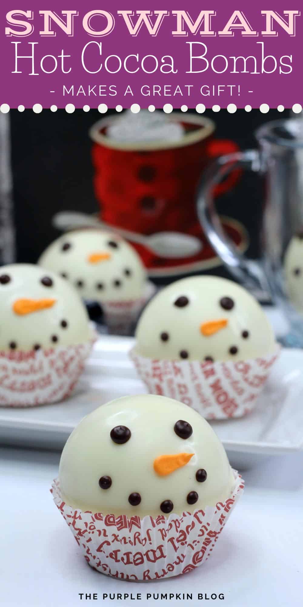 Fun To Make White Chocolate Snowman Hot Cocoa Bombs