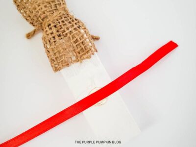 Sticking Ribbon to Block