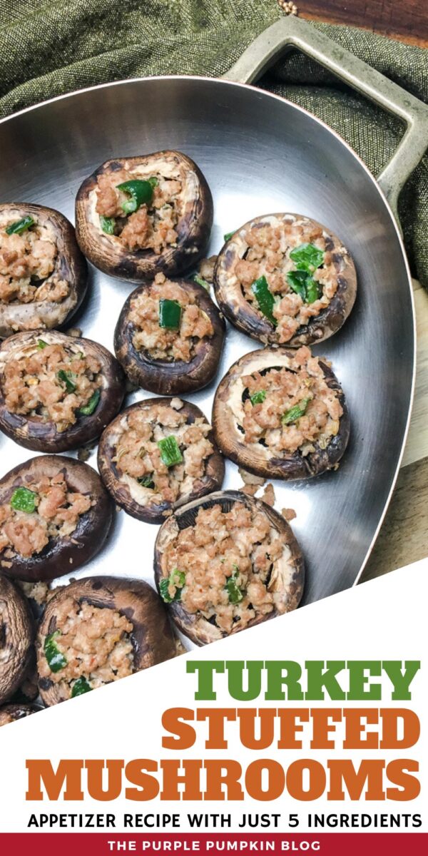 Turkey Stuffed Mushrooms Appetizer with Just 5 Ingredients