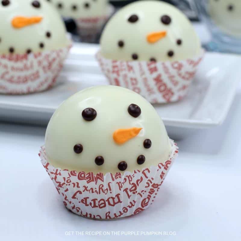 Fun To Make White Chocolate Snowman Hot Cocoa Bombs