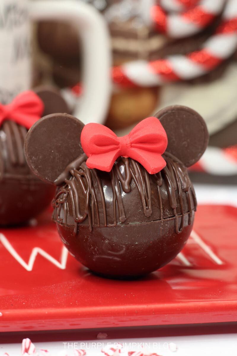 Winter Minnie Mouse Peppermint Hot Cocoa Bombs Recipe