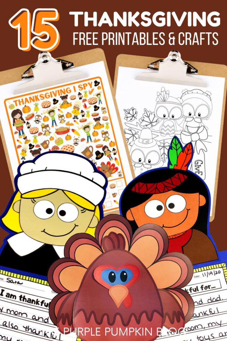 15+ Thanksgiving Free Printables and Crafts For All The Family!