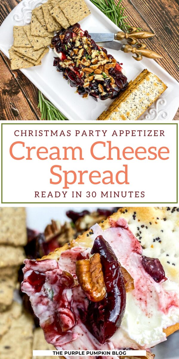 Christmas Party Appetizer - Cream Cheese Spread Ready in 30 Minutes