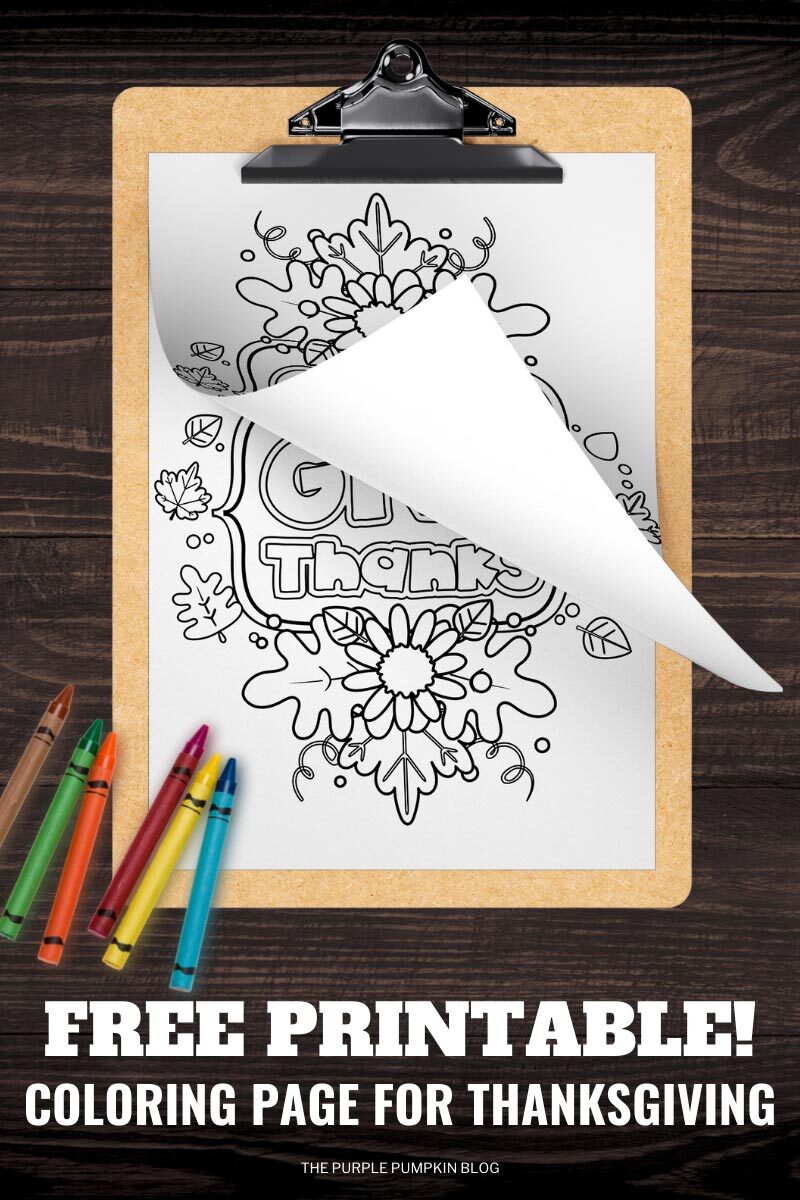 Free Printable! Coloring Page for Thanksgiving
