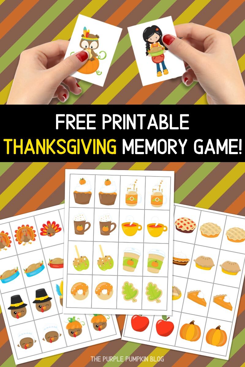 Free Printable Download - Thanksgiving Memory Game!