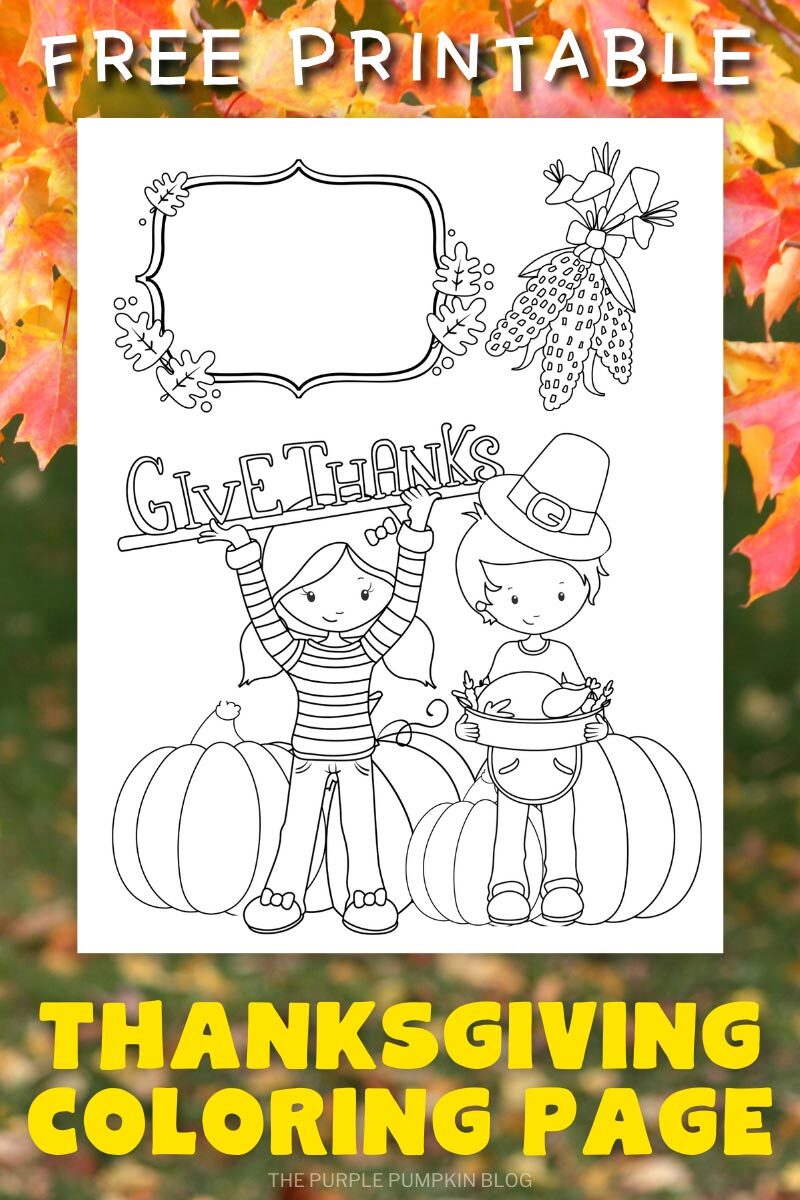 Free Printable Give Thanks Coloring Page