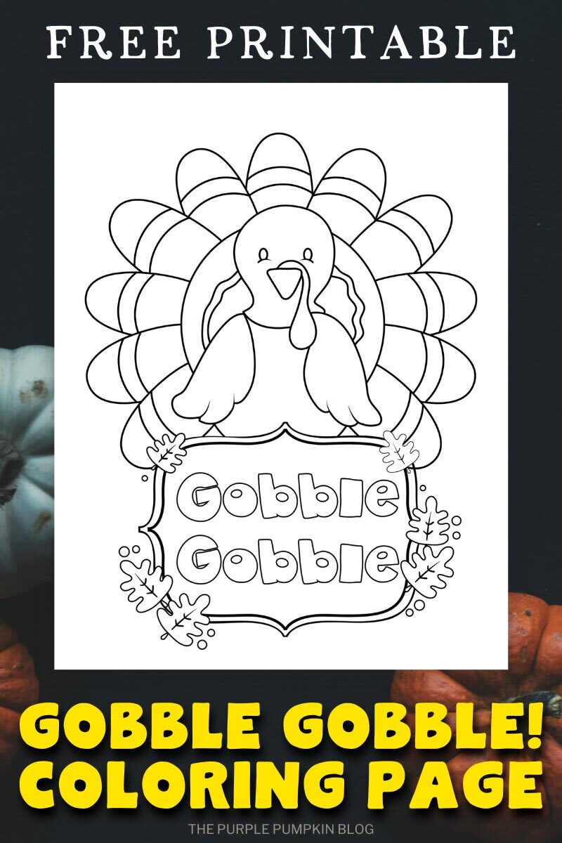 Free Printable Gobble Gobble! Coloring Page