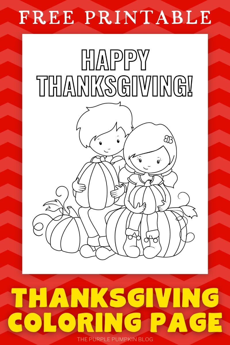 Free Printable Happy Thanksgiving Coloring Page