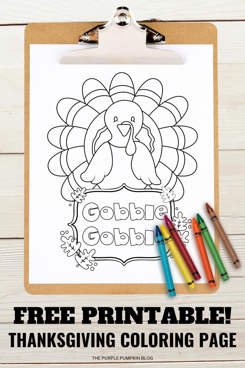 Free Printable Thanksgiving Coloring Page!