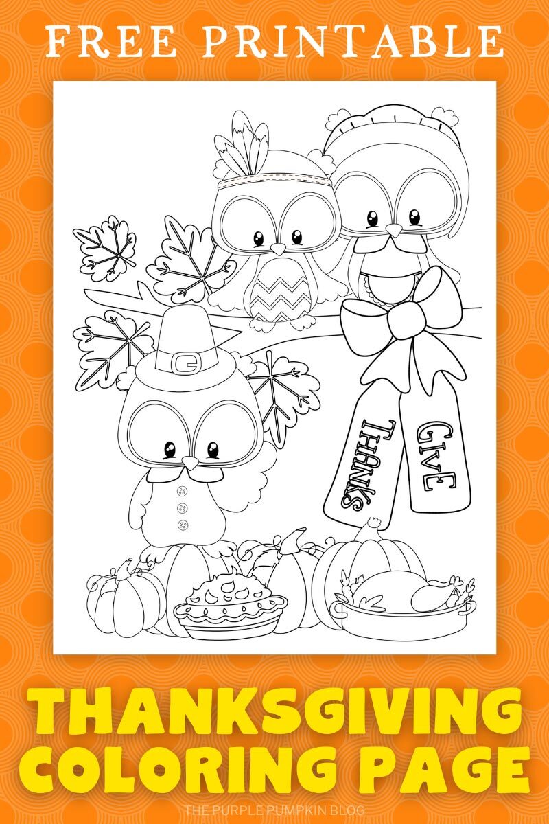 Free Printable Thanksgiving Coloring Page - Give Thanks