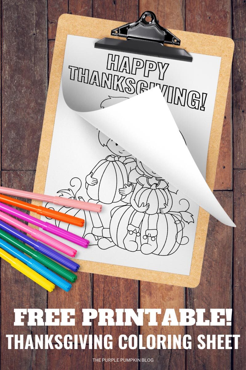 Free Printable! Thanksgiving Coloring Sheet!