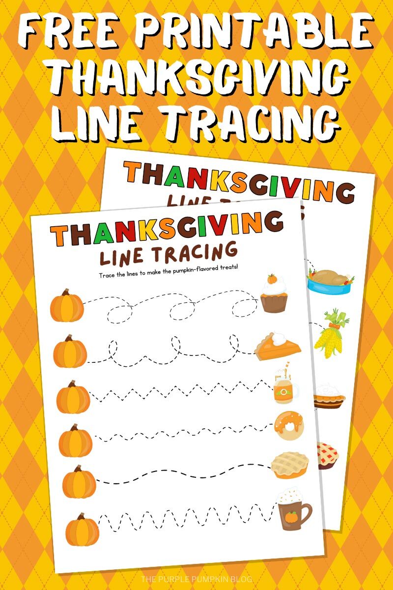 Free Printable Thanksgiving Line Tracing