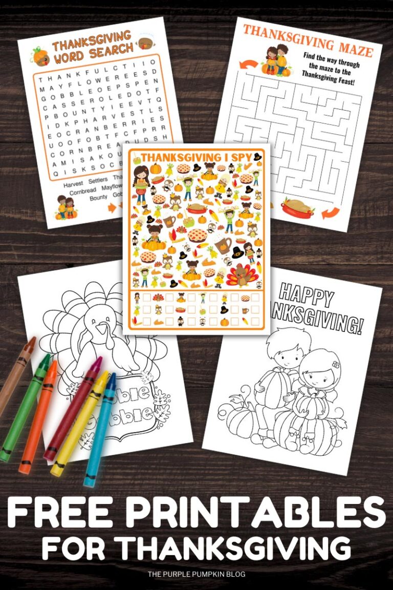 15+ Thanksgiving Free Printables and Crafts For All The Family!