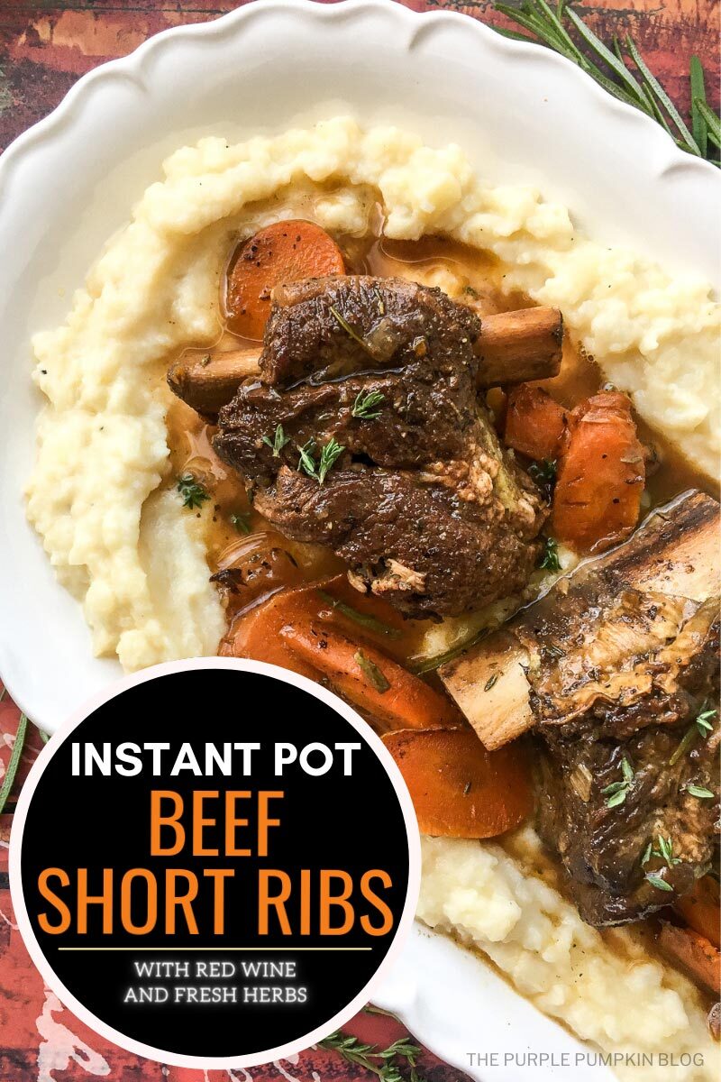Instant Pot Beef Short Ribs with Red Wine and Fresh Herbs