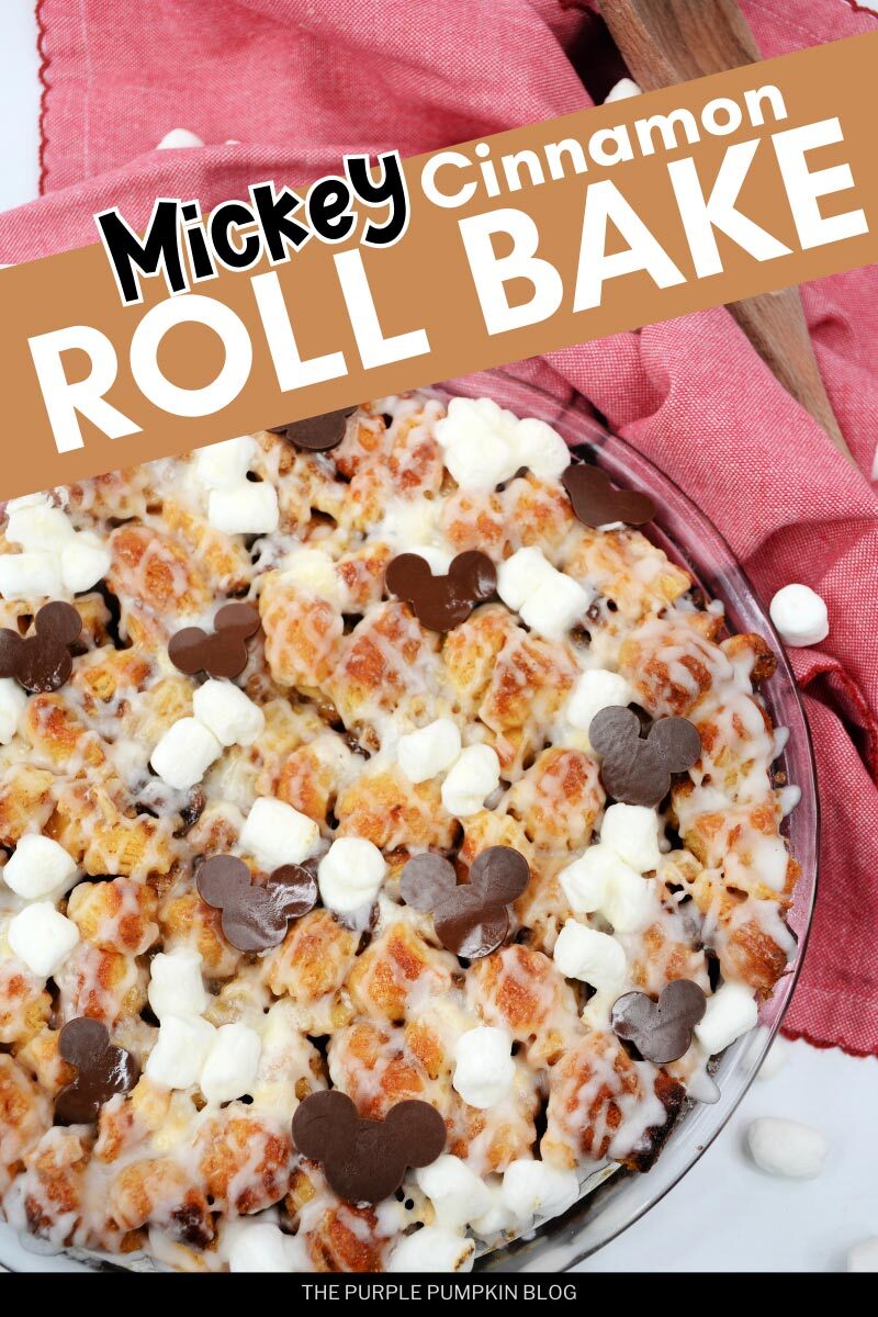 Mickey Mouse Cinnamon Roll Bake