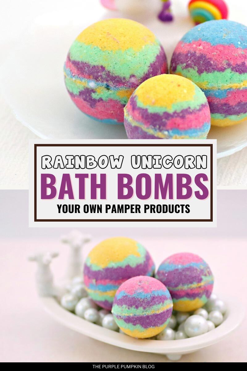Rainbow Unicorn Bath Bombs - Your Own Pamper Products!
