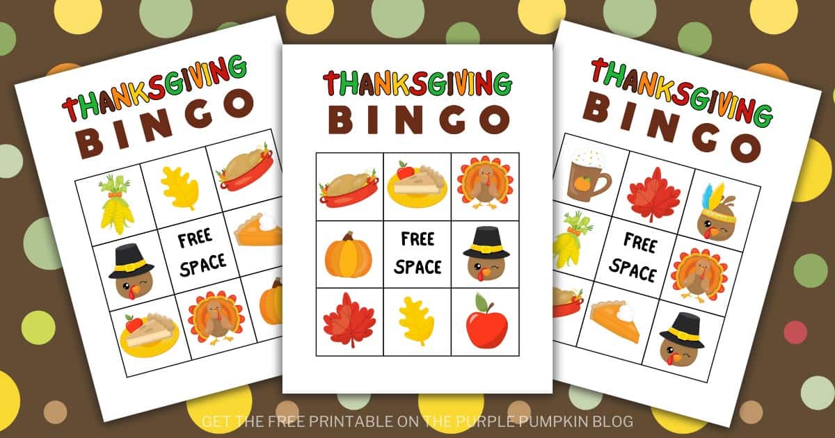 Free Printable Thanksgiving Bingo Cards