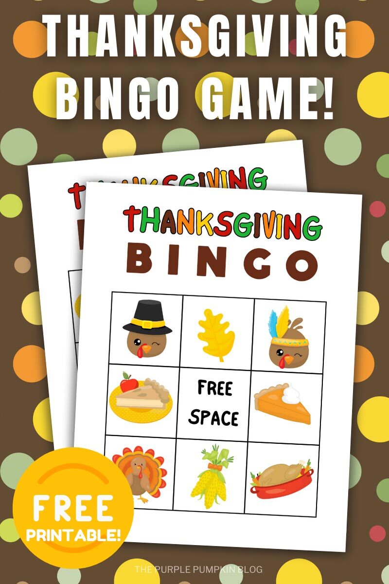 Thanksgiving Bingo Game! Free Printable