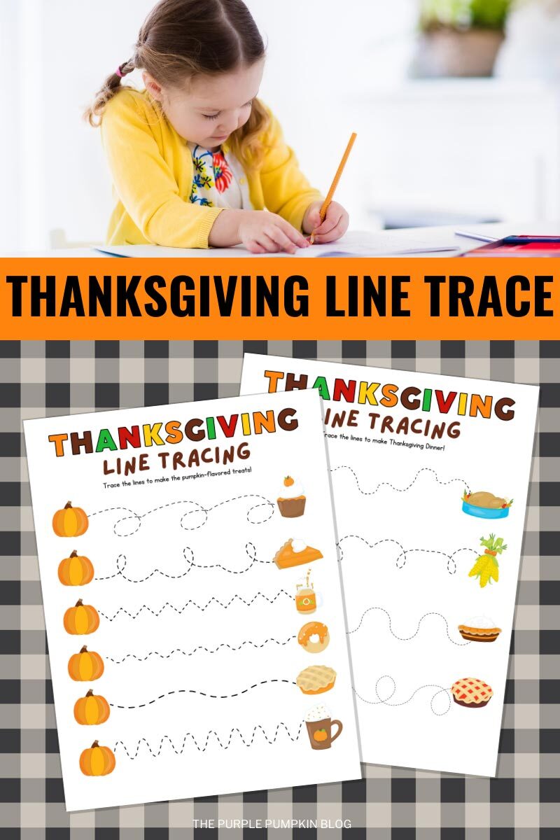 Thanksgiving Line Trace Sheets