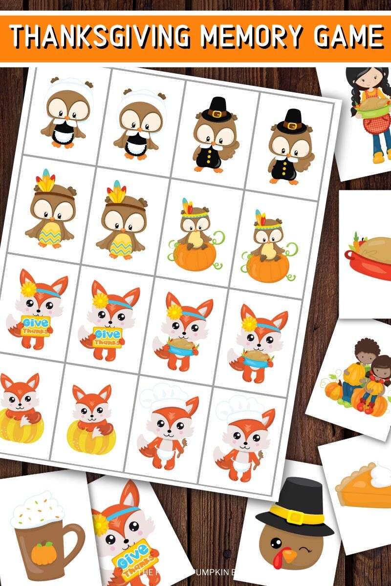 Thanksgiving Memory Game To Print At Home