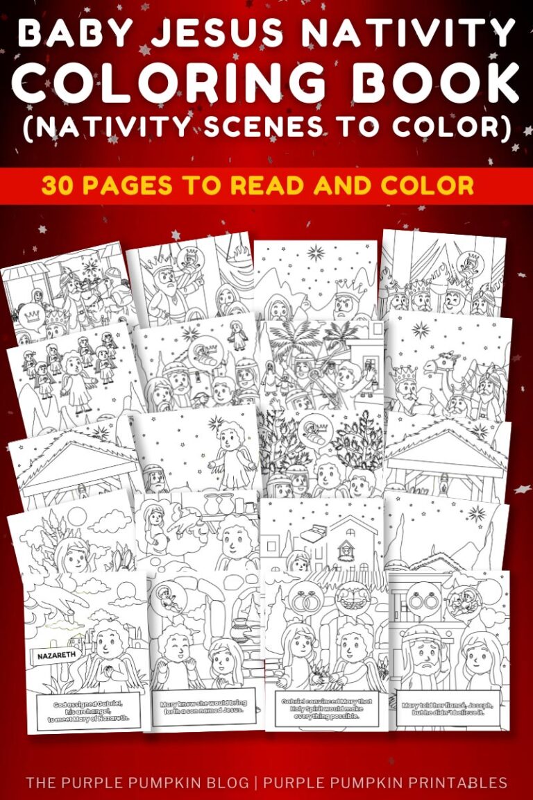 Free Printable Christmas Nativity Coloring Page for Kids!