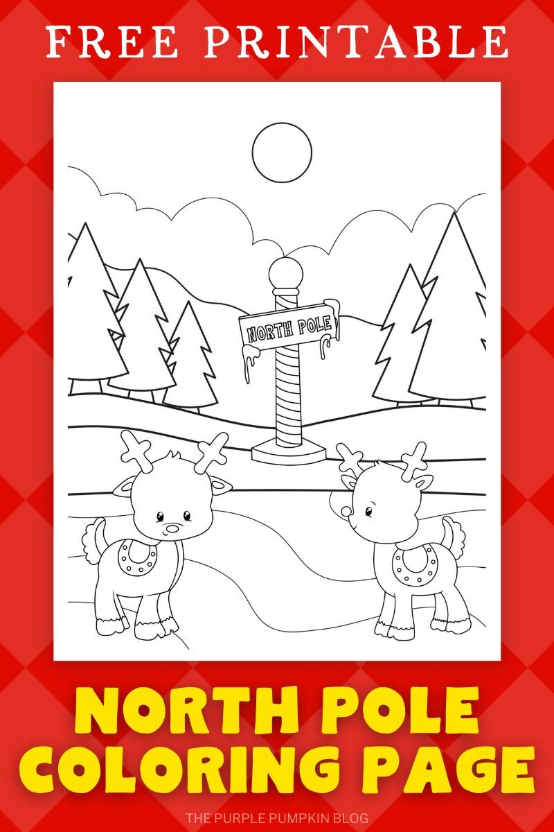 Free Printable North Pole Coloring Page