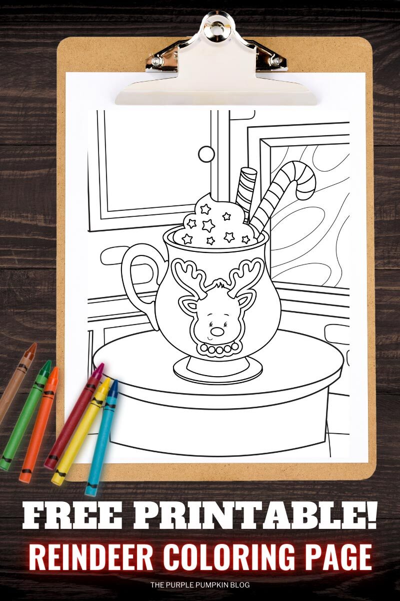 Free Printable Reindeer Coloring Page For Kids