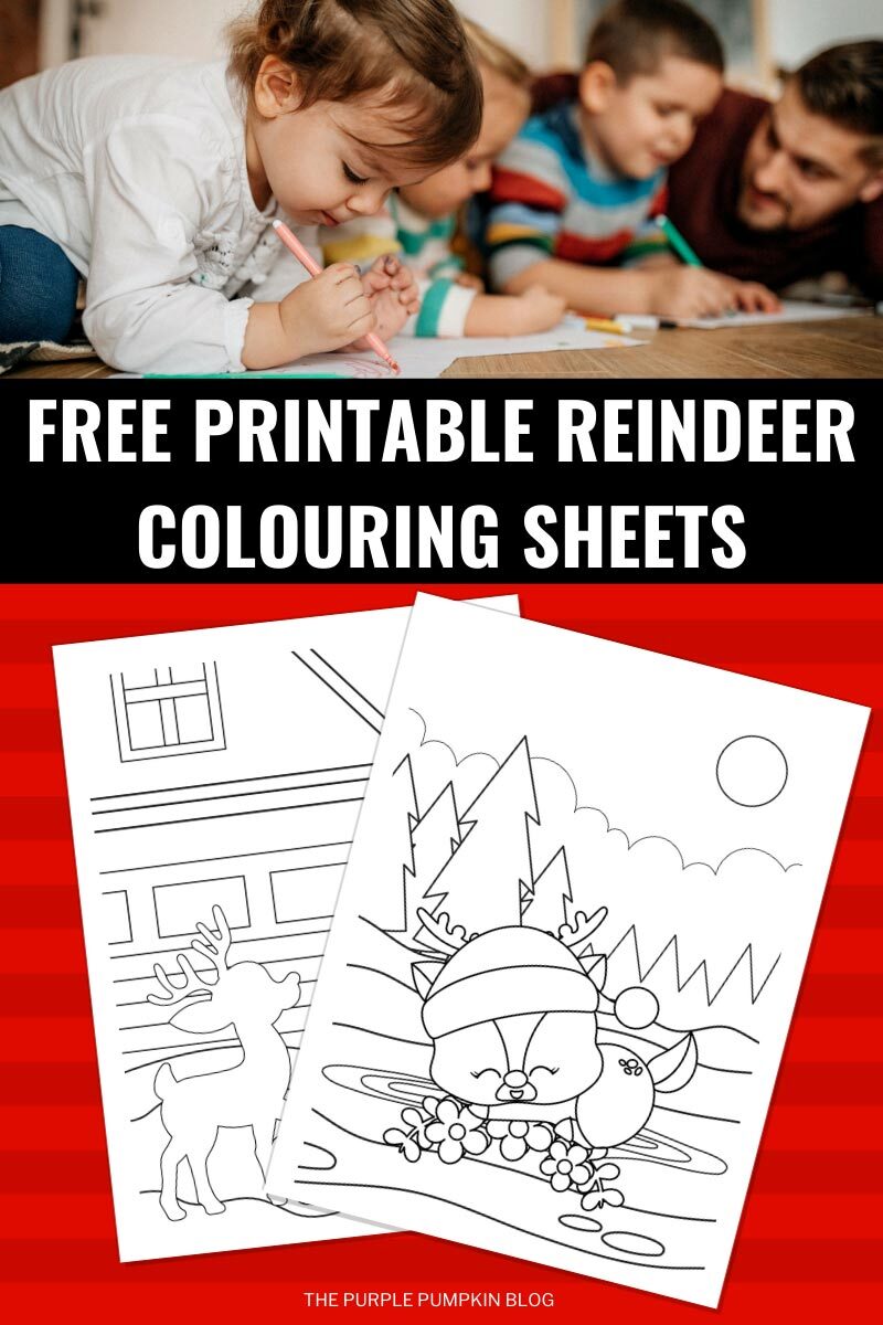 Free Printable Reindeer Colouring Sheets