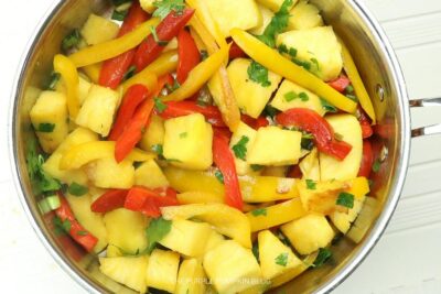 Pineapple & Pepper in Pan