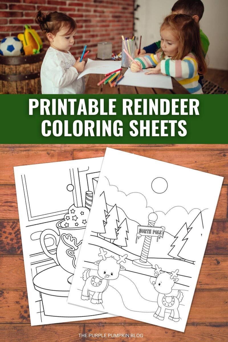 Printable Reindeer Coloring Sheets