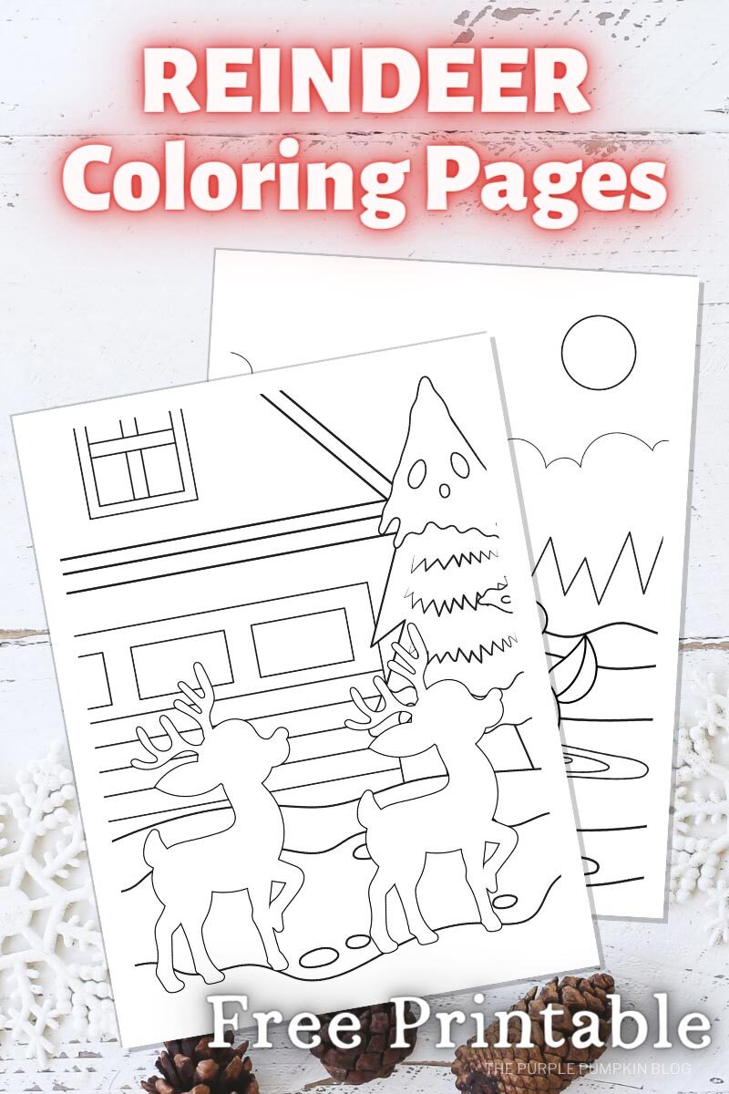 Reindeer Coloring Pages Free Printable