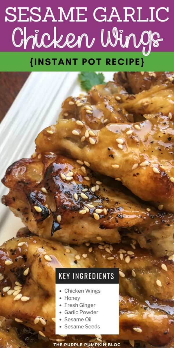 Sesame Garlic Chicken Wings (Instant Pot Recipe)