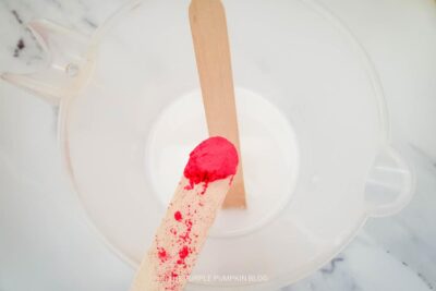 Adding Red Mica Powder to Soap