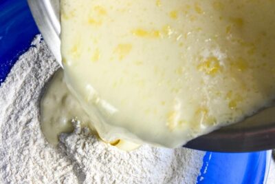 Adding Wet Ingredients to Dry Ingredients