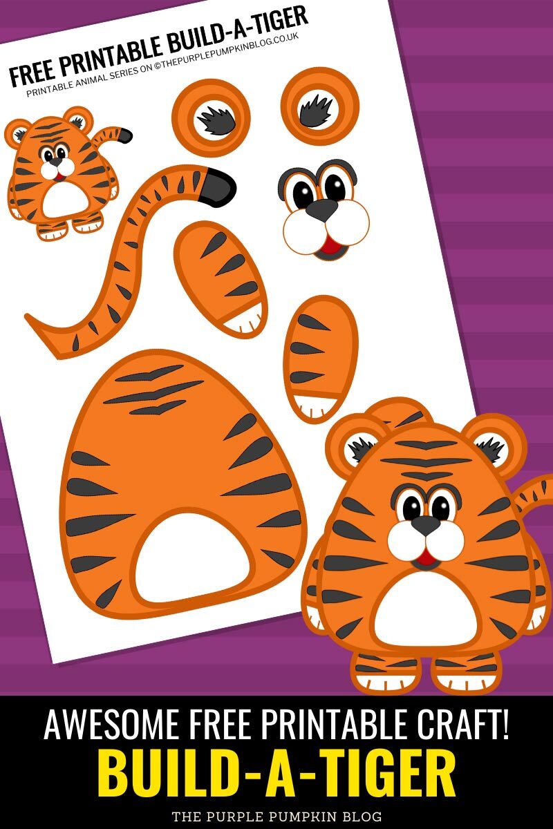 Awesome Free Printable Craft - Build A Tiger