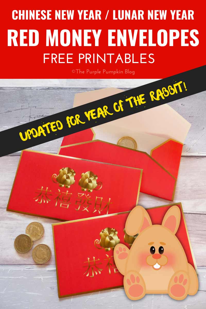 Free Printable Red Money Envelopes for Chinese New Year