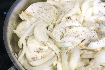Chopped Onions in Pan