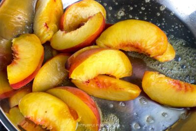 Cooking Sliced Peaches