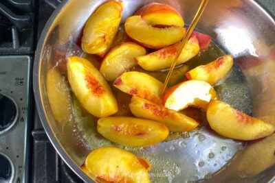 Cooking Sliced Peaches
