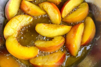Cooking Sliced Peaches