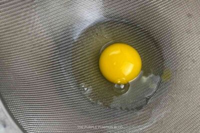 Egg in Sieve