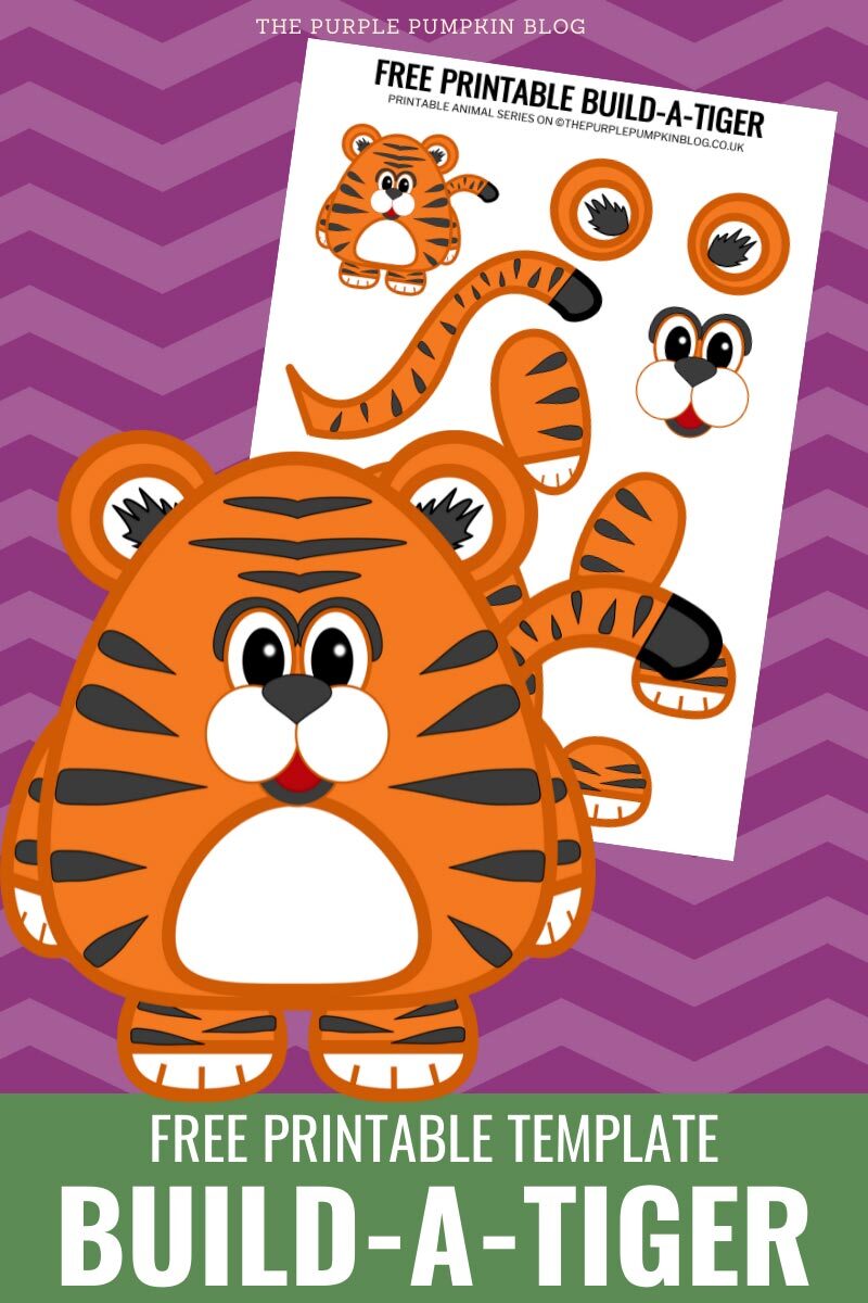 Free Printable Template to Build A Tiger