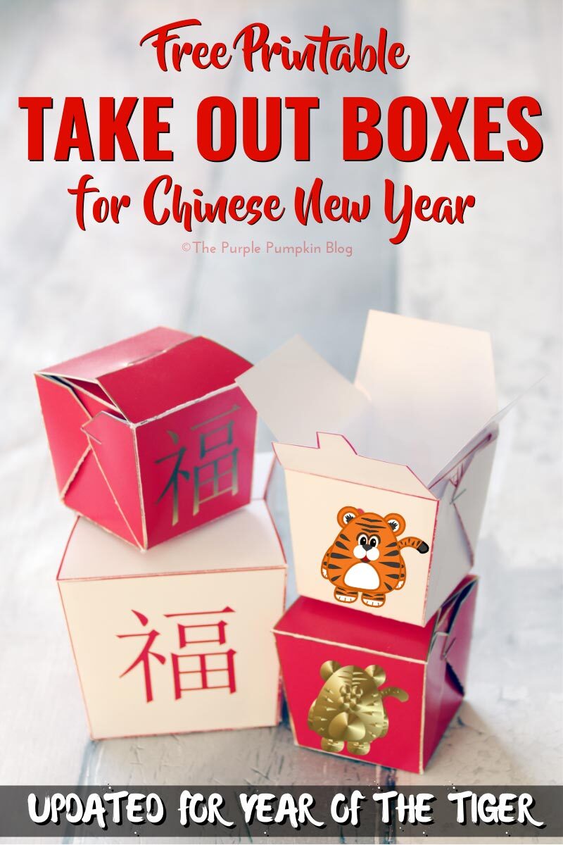 Free Printable Take Out Boxes for Chinese New Year