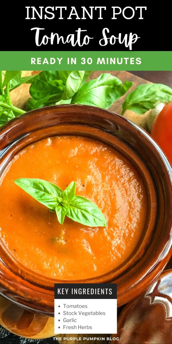Instant Pot Tomato Soup Ready in 30 Minutes